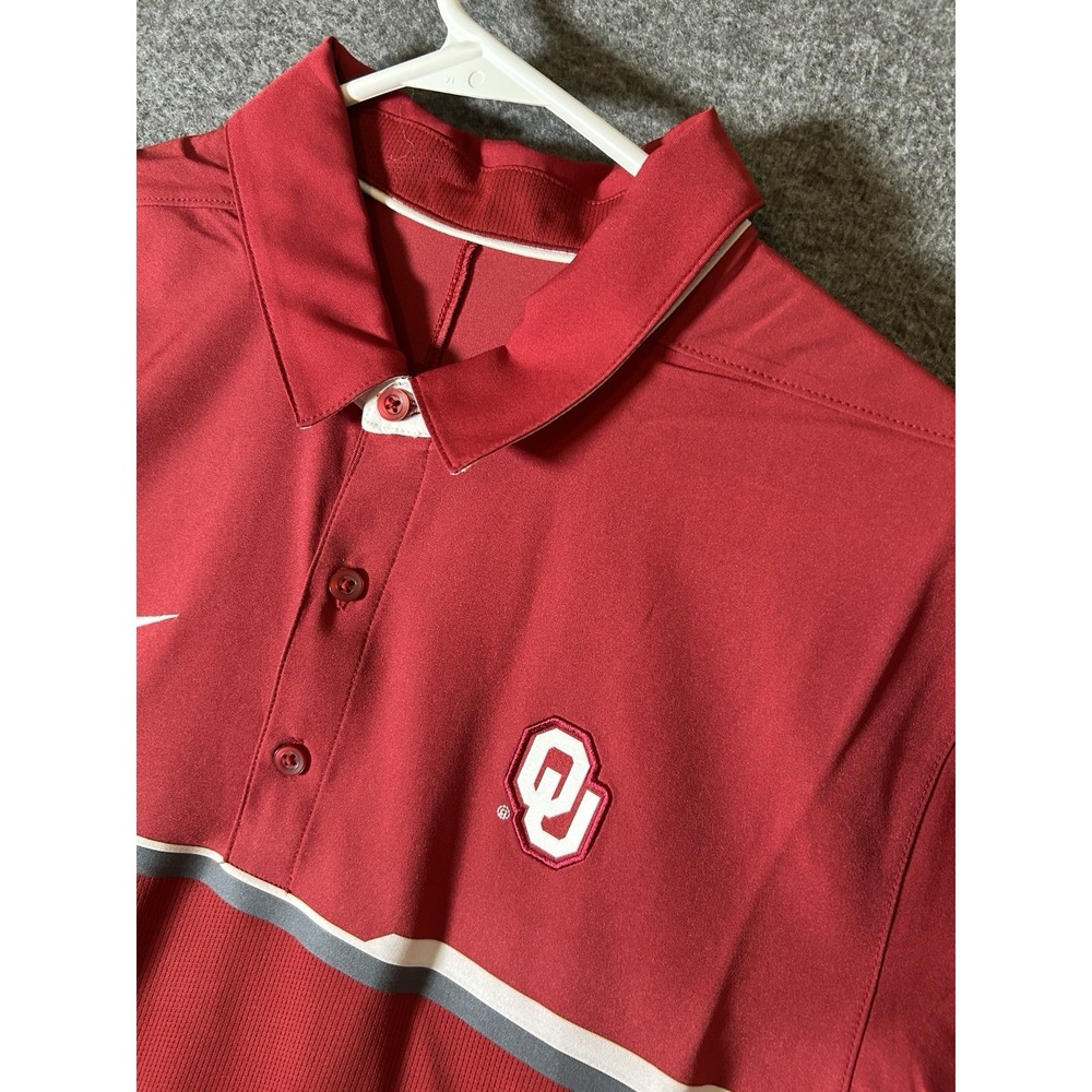 Oklahoma Sooners Polo‎ Shirt Mens Med Golf NWT Red Nike